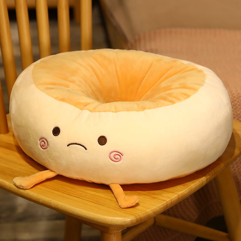 Loafi Toast Bread Floor Cushion – Cozy Kawaii Seat Pillow
